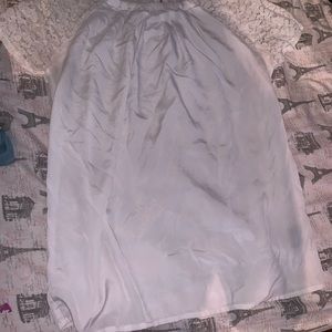 White Back zip up Blouse